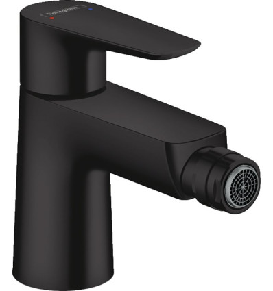 Bateria bidetowa z korkiem z cięgłem Czarny Mat Talis E Hansgrohe (71720670)