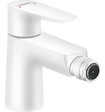 Bateria bidetowa z korkiem z cięgłem Biały Mat Talis E Hansgrohe (71720700)
