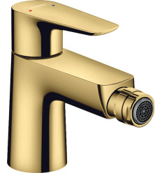 Bateria bidetowa z korkiem z cięgłem Złoty Optyczny Polerowany Talis E Hansgrohe (71720990)