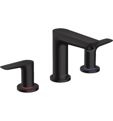 Bateria umywalkowa 3-otworowa z korkiem z cięgłem Czarny Mat Talis E Hansgrohe (71733670)