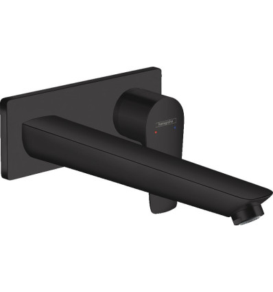 Bateria umywalkowa z wylewką 22,5 cm ścienna podtynkowa Czarny Mat Talis E Hansgrohe (71734670)