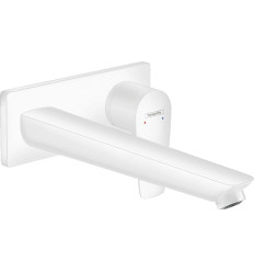 Bateria umywalkowa z wylewką 22,5 cm ścienna podtynkowa Biały Mat Talis E Hansgrohe (71734700)