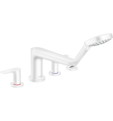 Bateria nawannowa 4-otworowa Biały Mat Talis E Hansgrohe (71748700)