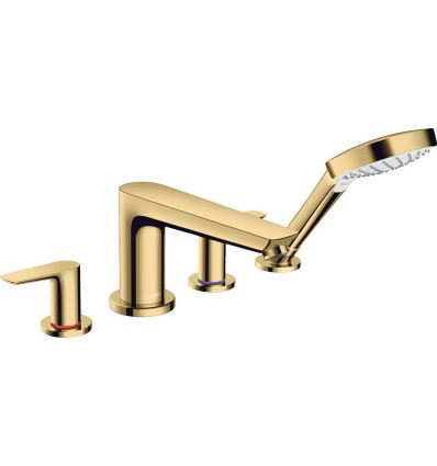 Bateria 4-otworowa nawannowa Złoty połysk Talis E Hansgrohe (71748990)