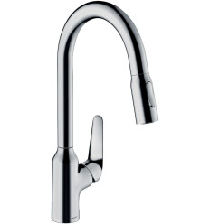 Jednouchwytowa bateria kuchenna 220, wyciągana wylewka, 2jet Chrom Focus M42 Hansgrohe (71800000)