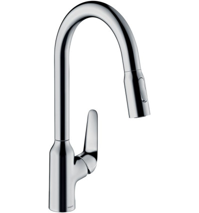 Jednouchwytowa bateria kuchenna 220, wyciągana wylewka, 2jet Chrom Focus M42 Hansgrohe (71800000)