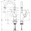 Jednouchwytowa bateria kuchenna 220, 1jet Chrom Focus M42 Hansgrohe (71802000)