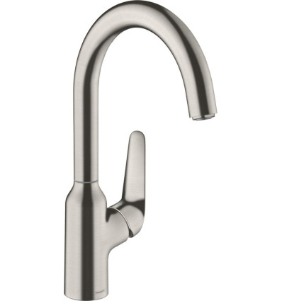 Jednouchwytowa bateria kuchenna 220, 1jet Stal Szlachetna Finish Focus M42 Hansgrohe (71802800)