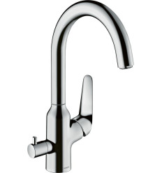Jednouchwytowa bateria kuchenna 220, z zaworem umożliwiającym podłączenie zmywarki Chrom Focus M42 Hansgrohe (71803000)