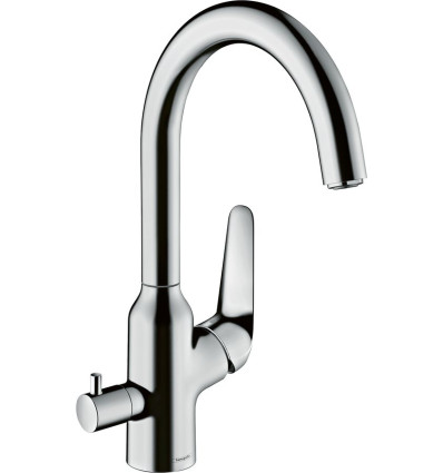 Jednouchwytowa bateria kuchenna 220, z zaworem umożliwiającym podłączenie zmywarki Chrom Focus M42 Hansgrohe (71803000)