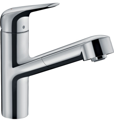 Jednouchwytowa bateria kuchenna 150 wyciągana wylewka 1jet Chrom Focus M42 Hansgrohe (71814000)