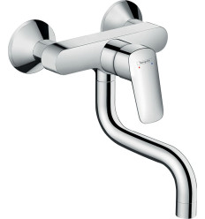 Bateria kuchenna ścienna z dolną wylewką Chrom Logis M31 Hansgrohe (71836000)