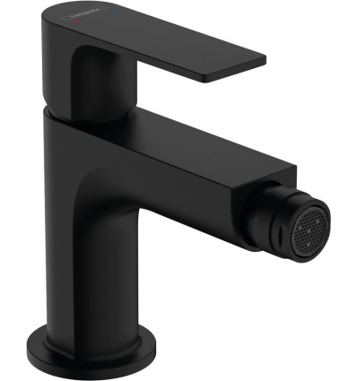 Bateria bidetowa z korkiem z cięgłem Czarny Matowy Rebris E Hansgrohe (72211670)