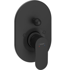 Bateria wannowa, podtynkowa Czarny Matowy Rebris S Hansgrohe (72449670)
