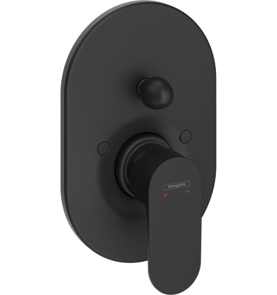 Bateria wannowa, podtynkowa Czarny Matowy Rebris S Hansgrohe (72449670)