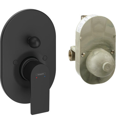 Zestaw baterii wannowej, podtynkowej Czarny Matowy Rebris E Hansgrohe (72458670)