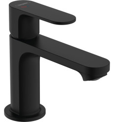 Bateria umywalkowa 80 CoolStart z korkiem z cięgłem Czarny Matowy Rebris S Hansgrohe (72513670)