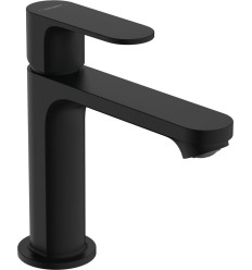 Bateria umywalkowa 110 z korkiem z cięgłem Czarny Matowy Rebris S Hansgrohe (72517670)