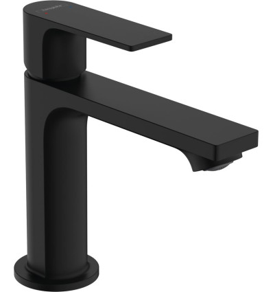 Bateria umywalkowa 110 z korkiem z cięgłem Czarny Matowy Rebris E Hansgrohe (72557670)