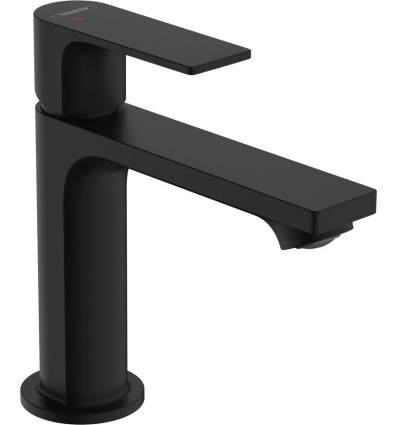 Bateria umywalkowa 110 CoolStart z korkiem z cięgłem Czarny Matowy Rebris E Hansgrohe (72559670)