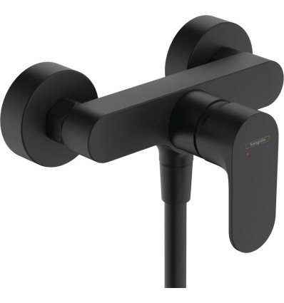 Bateria prysznicowa, natynkowa Czarny Matowy Rebris S Hansgrohe (72640670)