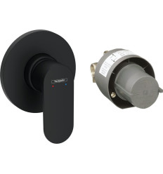 Zestaw prysznicowy, podtynkowy Czarny Matowy Rebris S Hansgrohe (72648670)