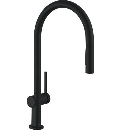 Bateria kuchenna 210 z wyciąganą wylewką Czarny Mat Talis M54 Hansgrohe (72800670)