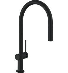 Bateria kuchenna 210 z wyciąganą wylewką Czarny Mat Talis M54 Hansgrohe (72803670)