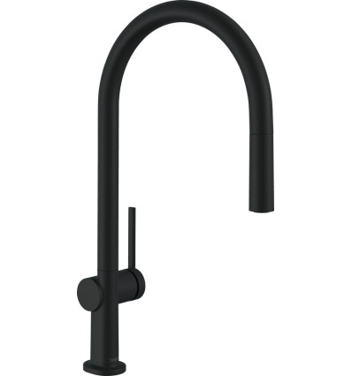 Bateria kuchenna 210 z wyciąganą wylewką Czarny Mat Talis M54 Hansgrohe (72803670)