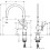 Bateria kuchenna 220 Chrom Talis M54 Hansgrohe (72804000)