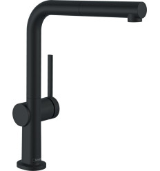 Bateria kuchenna z wyciąganą wylewką 270 Czarny Mat Talis M54 Hansgrohe (72808670)