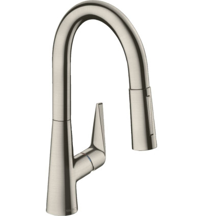 Bateria kuchenna z wyciąganą wylewka Stal Szlachetna Talis M51 Hansgrohe (72815800)