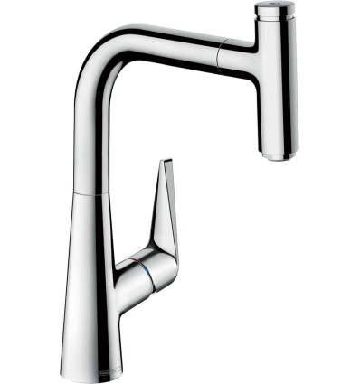Bateria kuchenna 220 Select z wyciąganą wylewką 1jet Talis S chrom Hansgrohe (72822000)