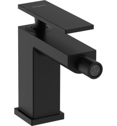 Bateria bidetowa z korkiem z cięgłem Czarny Matowy Tecturis E Hansgrohe (73200670)