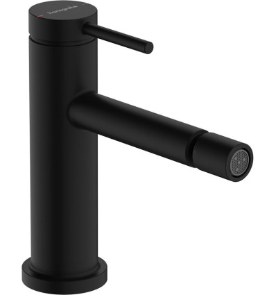 Bateria bidetowa z korkiem z cięgłem Czarny Matowy Tecturis S Hansgrohe (73201670)