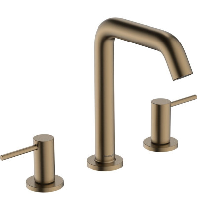 Bateria umywalkowa 3-otworowa z korkiem Brąz Szczotkowany Tecturis S Hansgrohe (73330140)