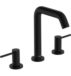 3-otworowa bateria umywalkowa 150 EcoSmart+ z kompletem odpływowym Push-Open Czarny Matowy Tecturis S Hansgrohe (73330670)