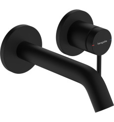 Bateria umywalkowa z wylewką 16,5 cm, ścienna, podtynkowa Czarny Matowy Tecturis S Hansgrohe (73350670)