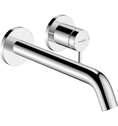 Bateria umywalkowa z wylewką 22,5 cm, ścienna, podtynkowa Chrom Tecturis S Hansgrohe (73351000)