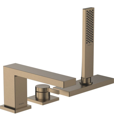Bateria nawannowa 3-otworowa Brąz Szczotkowany Tecturis E Hansgrohe (73443140)