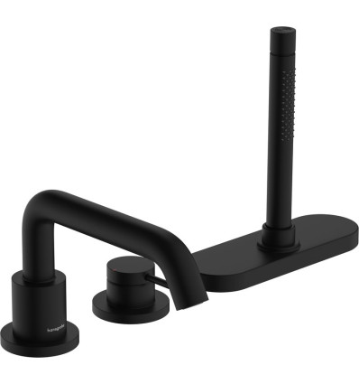 3-otworowa bateria nawannowa Czarny Mat Tecturis S Hansgrohe (73447670)