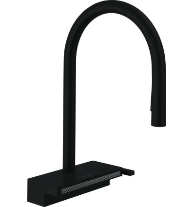 Bateria kuchenna 170 Select z wyciąganą wylewką 3jet Aquno Select M81 czarny mat Hansgrohe (73831670)