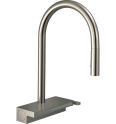 Bateria kuchenna 170 Select z wyciąganą wylewką 3jet Aquno Select M81 stal szlachetna Hansgrohe (73837800)