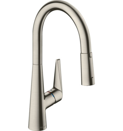 Bateria kuchenna 200 wyciągana wylewka Stal Talis M51 Hansgrohe (73851800)