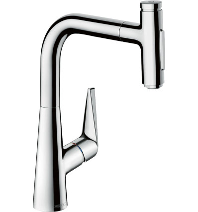 Bateria kuchenna 220 wyciągana wylewka Chrom Talis Select M51 Hansgrohe (73868000)