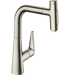 Bateria kuchenna 220 wyciągana wylewka Stal Szlachetna Talis Select M51 Hansgrohe (73868800)