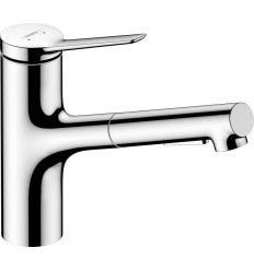 Jednouchwytowa bateria kuchenna 150 EcoSmart, wyciągana wylewka, 2jet Chrom Zesis M33 Hansgrohe (74810000)