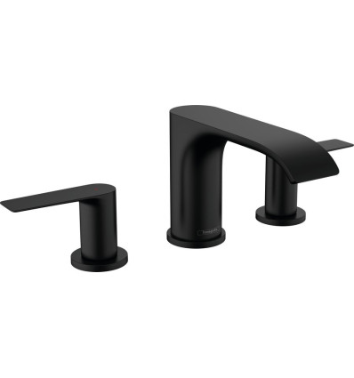 Bateria umywalkowa 90 z korkiem z cięgłem Czarny Mat Vivenis Hansgrohe (75033670)