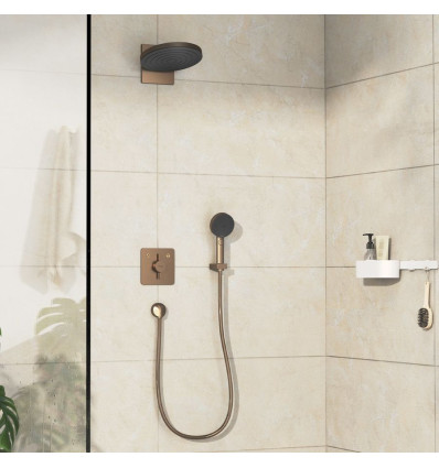 Bateria z mieszaczem do 2 odbiorników, podtynkowa Brąz Szczotkowany DuoTurn Q Hansgrohe (75414140)
