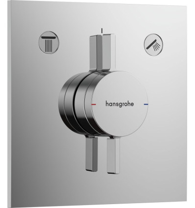 Bateria z mieszaczem do 2 odbiorników, podtynkowa Chrom DuoTurn E Hansgrohe (75417000)